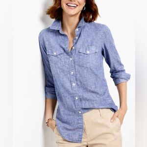 🦋 Banana Republic Women’s Blue Button Down Long Sleeve Shirt XS